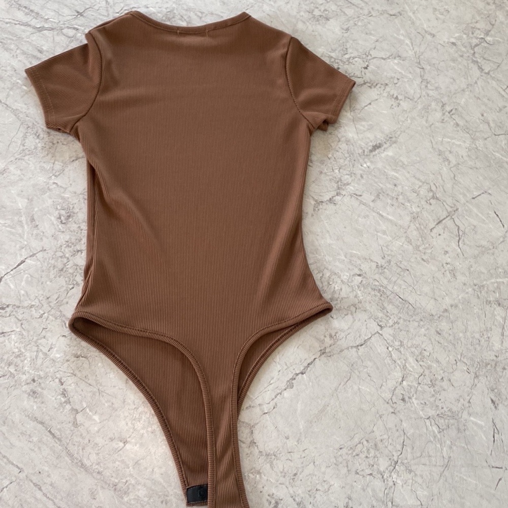 PrettyLittleThing Brown Bodysuit